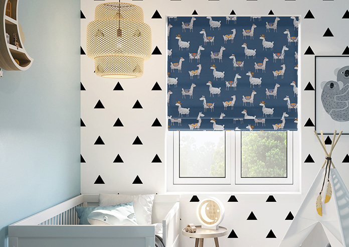 Alpaca, Indigo - Twist&Fit Roman Blind - Image 3